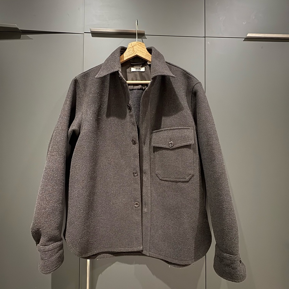 Uniqlo Men's Brown  5% Wool Shirt Jacket